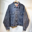 画像1: 90's Levi's 70417-6953 BLACK DENIM JACKET GJ with NATIVE LINER MADE IN USA (1)