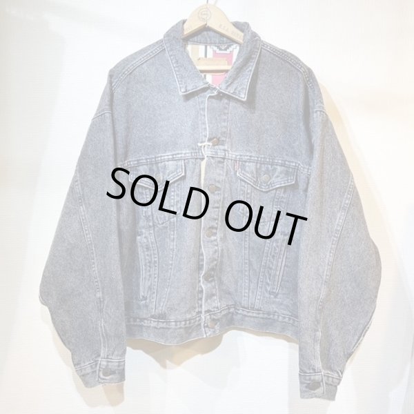画像1: 90's Levi's 70417-6953 BLACK DENIM JACKET GJ with NATIVE LINER MADE IN USA (1)