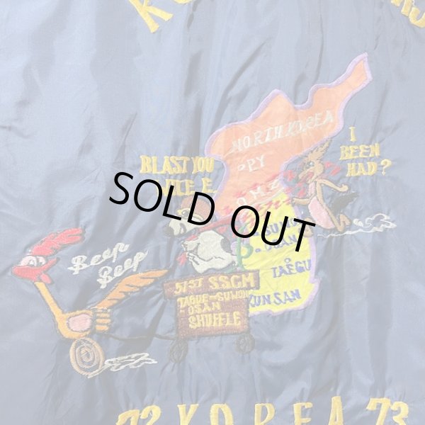 画像6: 70s US AIR FORCE USAF SNOOPY  ROAD RUNNER WILE COYOTE SOUVENIR TOUR JACKET (6)