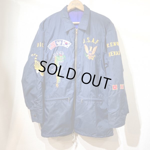 画像2: 70s US AIR FORCE USAF SNOOPY  ROAD RUNNER WILE COYOTE SOUVENIR TOUR JACKET (2)