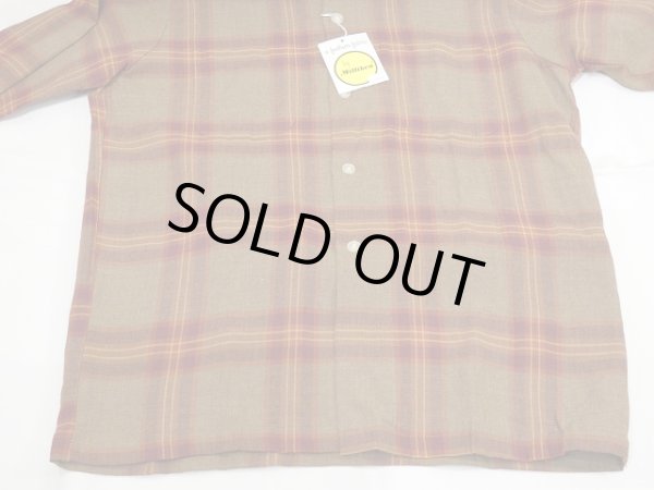 画像8: 〜 70's Super Domain by Milliken OMBRE SHADOW CHECK OPEN COLLAR RAYON SHIRT DEAD STOCK (8)