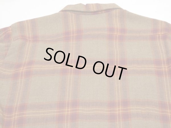 画像11: 〜 70's Super Domain by Milliken OMBRE SHADOW CHECK OPEN COLLAR RAYON SHIRT DEAD STOCK (11)