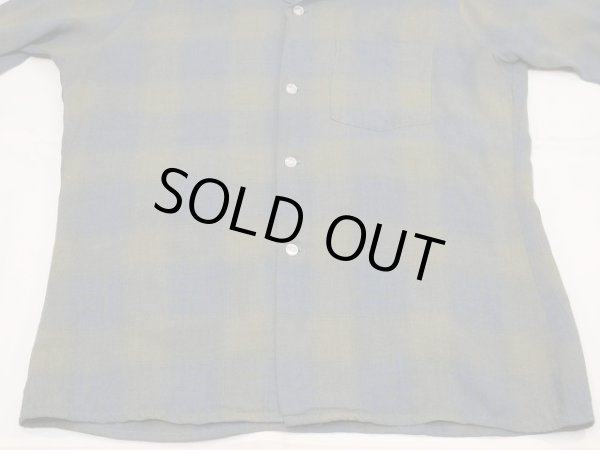 画像6: 60 〜 70s Cevella by Arrow OMBRE SHADOW CHECK OPEN COLLAR RAYON SHIRT (6)