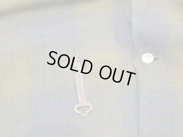 画像8: 60 〜 70s Cevella by Arrow OMBRE SHADOW CHECK OPEN COLLAR RAYON SHIRT (8)