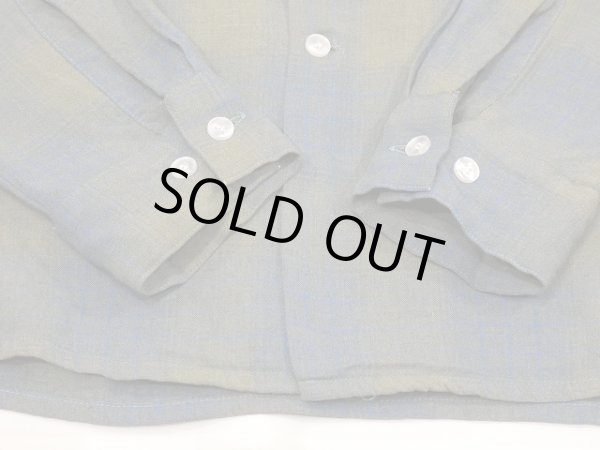 画像11: 60 〜 70s Cevella by Arrow OMBRE SHADOW CHECK OPEN COLLAR RAYON SHIRT (11)