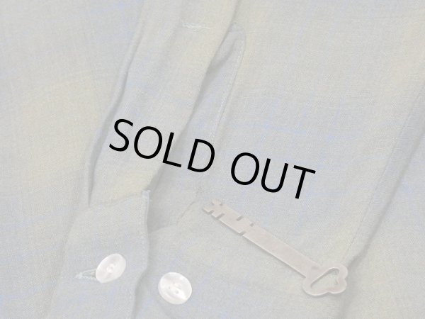 画像12: 60 〜 70s Cevella by Arrow OMBRE SHADOW CHECK OPEN COLLAR RAYON SHIRT (12)
