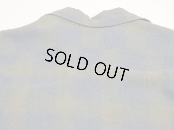 画像14: 60 〜 70s Cevella by Arrow OMBRE SHADOW CHECK OPEN COLLAR RAYON SHIRT (14)