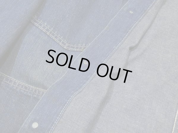 画像7: 〜 40's UNKNOWN 13 STAR BUTTON DENIM CHORE JACKET COVERALL (7)