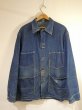 画像1: 〜 40's UNKNOWN 13 STAR BUTTON DENIM CHORE JACKET COVERALL (1)