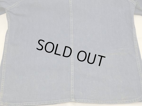 画像11: 〜 40's UNKNOWN 13 STAR BUTTON DENIM CHORE JACKET COVERALL (11)