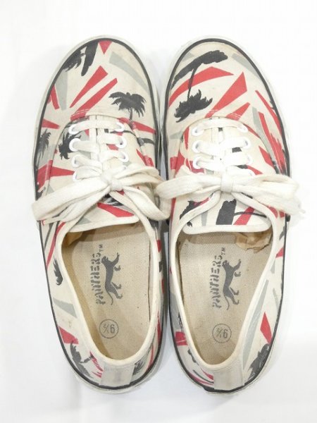 画像2: 80〜90's Panthers TM TROPICAL PALM TREE PATTERN CANVAS SNEAKER (2)
