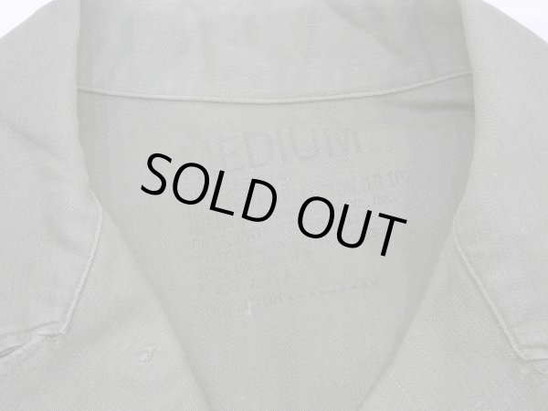 画像3: 50s US ARMY OG-107 COTTON SATEEN UTILITY SHIRT 1st TYPE (3)