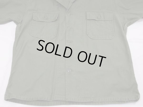 画像6: 60's US ARMY OG-107 COTTON SATEEN UTILITY SHIRT 1st LATE TYPE (6)