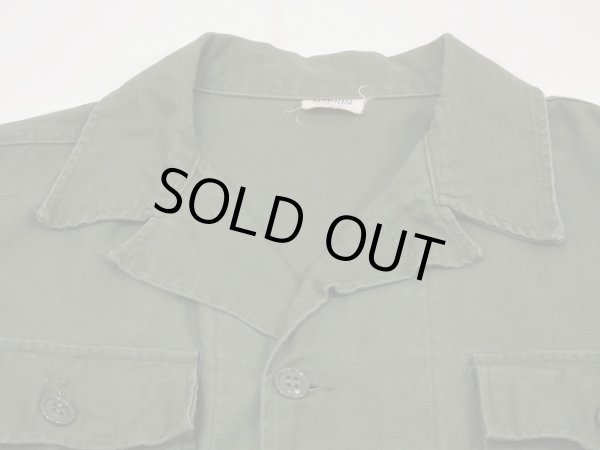 画像4: 60's US ARMY OG-107 COTTON SATEEN UTILITY SHIRT 1st LATE TYPE (4)