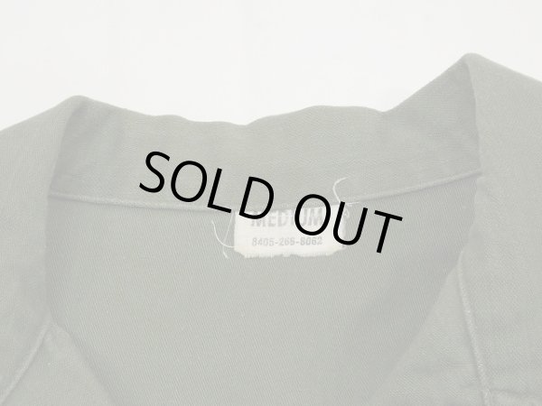画像3: 60's US ARMY OG-107 COTTON SATEEN UTILITY SHIRT 1st LATE TYPE (3)