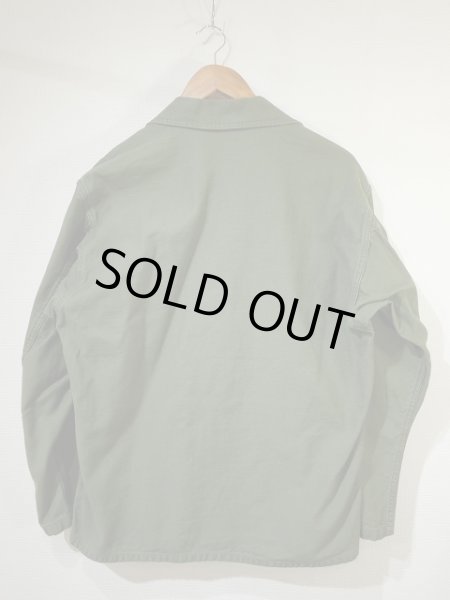画像2: 60's US ARMY OG-107 COTTON SATEEN UTILITY SHIRT 1st LATE TYPE (2)