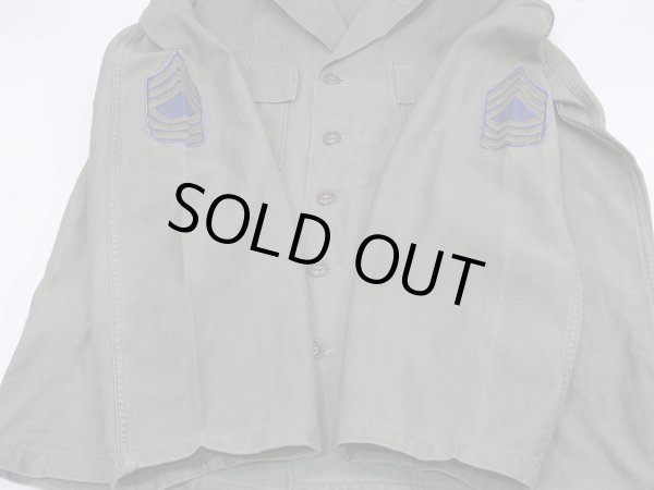 画像7: 50s US ARMY OG-107 COTTON SATEEN UTILITY SHIRT 1st TYPE (7)