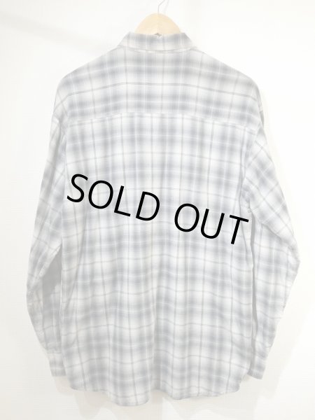 画像2: 90s FADED GLORY OMBRE SHADOW CHECK COTTON SHIRT with LINING (2)