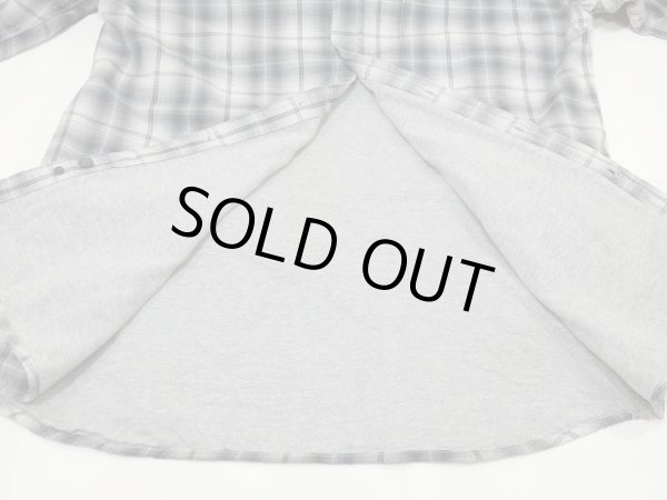 画像7: 90s FADED GLORY OMBRE SHADOW CHECK COTTON SHIRT with LINING (7)