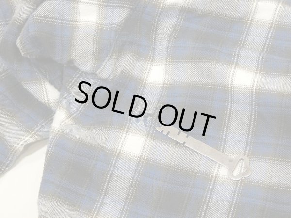 画像11: 90's MOOSE CREEK OMBRE GRADATION CHECK HOODED FLANNEL SHIRT with THERMAL LINING  (11)