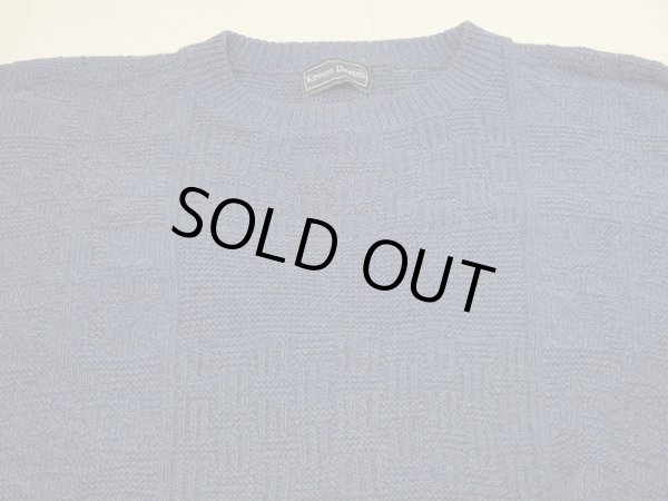 画像4: 80s 90s KENNETH ROBERTS INDIGO COTTON KNIT SWEATER (4)