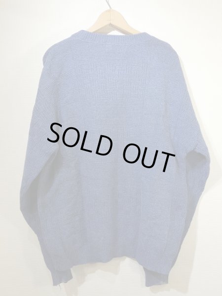 画像2: 80s 90s KENNETH ROBERTS INDIGO COTTON KNIT SWEATER (2)