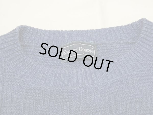 画像3: 80s 90s KENNETH ROBERTS INDIGO COTTON KNIT SWEATER (3)