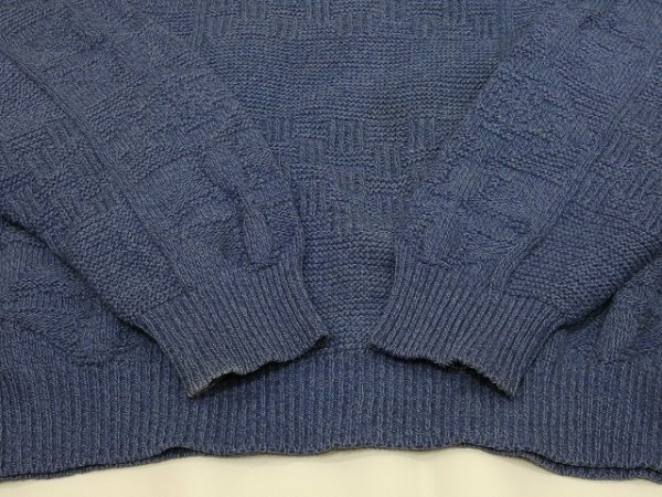 画像5: 80s 90s KENNETH ROBERTS INDIGO COTTON KNIT SWEATER (5)