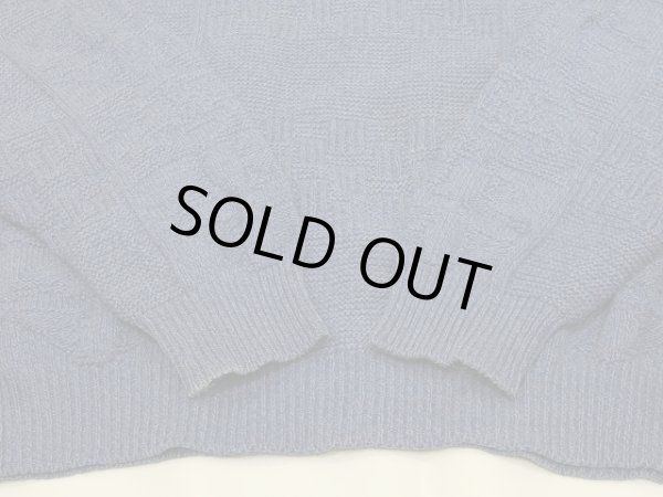 画像5: 80s 90s KENNETH ROBERTS INDIGO COTTON KNIT SWEATER (5)