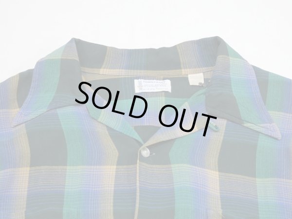 画像4: 〜 70s Penneys TOWN CRAFT Plus OMBRE SHADOW CHECK RAYON SHIRT (4)