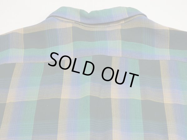 画像11: 〜 70s Penneys TOWN CRAFT Plus OMBRE SHADOW CHECK RAYON SHIRT (11)
