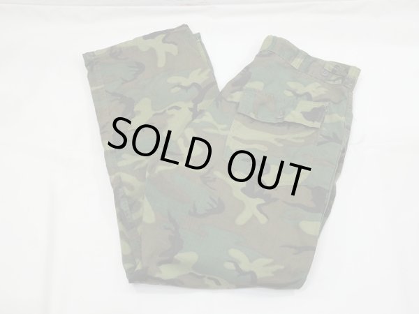 画像3: 60s US MILITARY CIVILIAN ERDL RIP STOP GREEN LEAF BAKER PANTS (3)