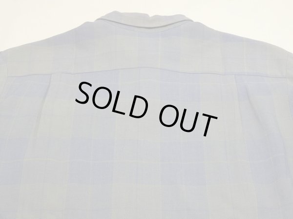 画像9: 50〜60s Harris OMBRE SHADOW CHECK RAYON SHIRT with HAND STITCH (9)