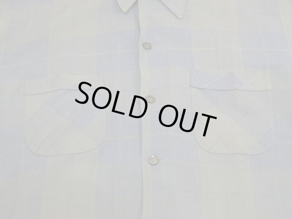画像6: 50〜60s Harris OMBRE SHADOW CHECK RAYON SHIRT with HAND STITCH (6)