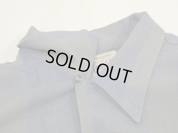 画像5: 50〜60s Harris OMBRE SHADOW CHECK RAYON SHIRT with HAND STITCH (5)