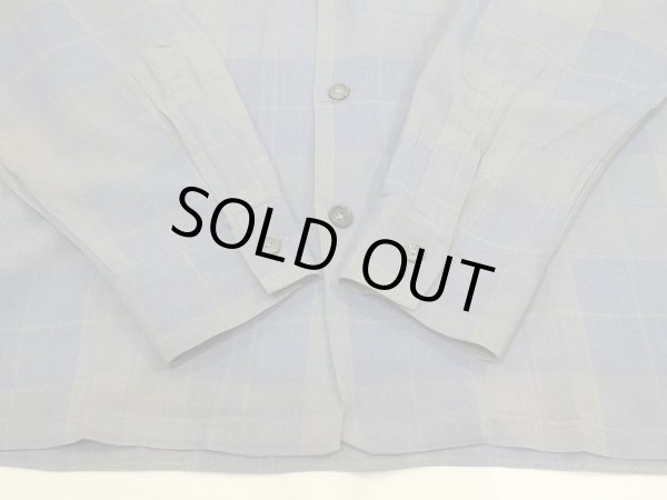 画像8: 50〜60s Harris OMBRE SHADOW CHECK RAYON SHIRT with HAND STITCH (8)