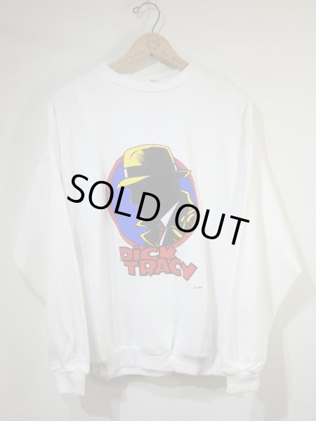 画像1: 90's Disney Dick Tracy MOVIE PRINT SWEAT DEAD STOCK (1)