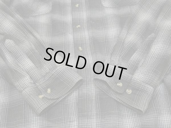 画像10: 90's DAVID TAYLOR OMBRE SHADOW CHECK COTTON SHIRT with THERMAL (10)