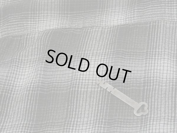 画像13: 90's DAVID TAYLOR OMBRE SHADOW CHECK COTTON SHIRT with THERMAL (13)