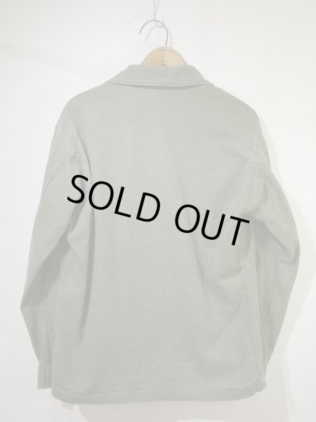 画像2: 40's US ARMY M-43 HBT HERRINGBONE TWILL UTILITY JACKET 34R (2)