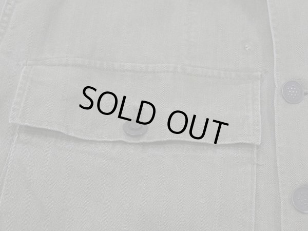 画像5: 40's US ARMY M-43 HBT HERRINGBONE TWILL UTILITY JACKET 34R (5)