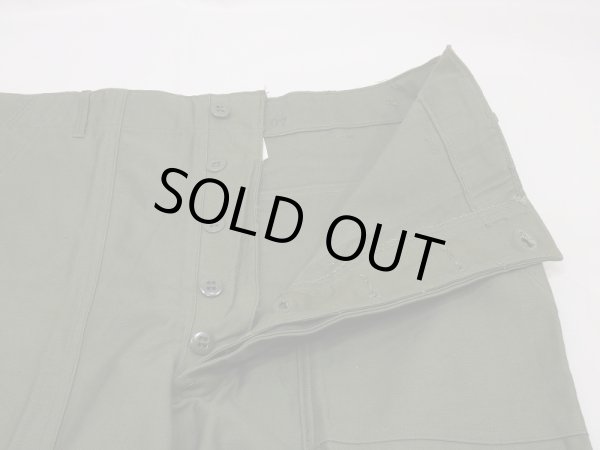 画像5: 60's US ARMY OG-107 COTTON SATEEN UTILITY TROUSERS BAKER PANTS 1st LATE TYPE DEAD STOCK (5)