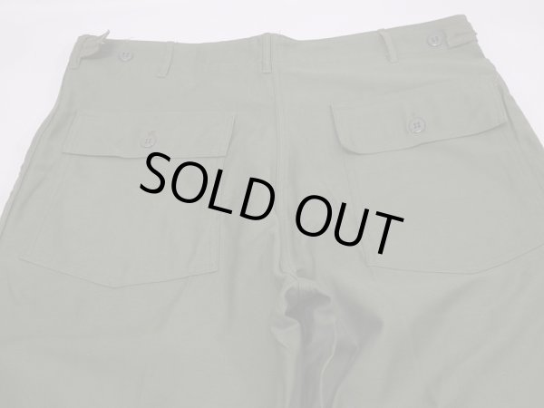 画像8: 60's US ARMY OG-107 COTTON SATEEN UTILITY TROUSERS BAKER PANTS 1st LATE TYPE DEAD STOCK (8)