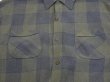 画像5: 50s 60s Sportsman OMBRE SHADOW CHECK RAYON SHIRT with HAND STITCH (5)