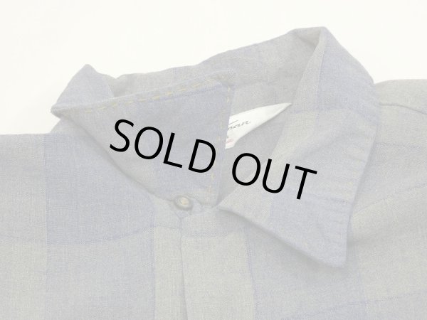 画像4: 50s 60s Sportsman OMBRE SHADOW CHECK RAYON SHIRT with HAND STITCH (4)