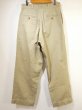 画像2: 50's US ARMY COTTON KHAKI SHADE NO1 CHINO TROUSERS PANTS (2)