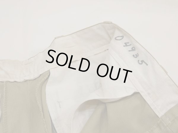 画像7: 50's US ARMY COTTON KHAKI SHADE NO1 CHINO TROUSERS PANTS (7)