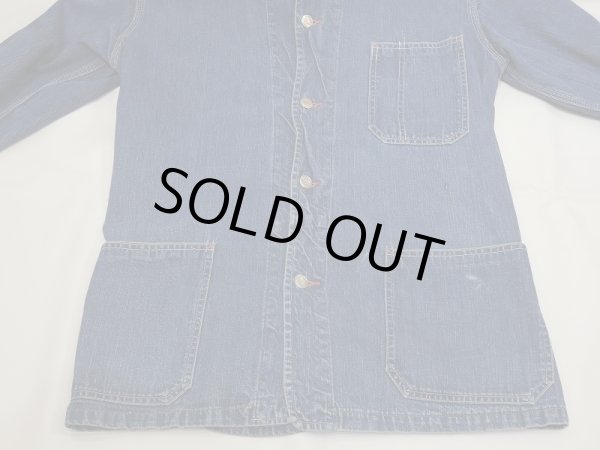 画像4: 〜 50's Northern UNUSUAL CUFFS DENIM CHORE JACKET COVERALL (4)