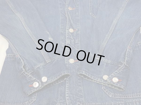 画像5: 〜 50's Northern UNUSUAL CUFFS DENIM CHORE JACKET COVERALL (5)