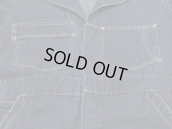 画像4: 40s 〜 UNKNOWN LAUREL BUTTON DENIM ALL IN ONE COVERALL (4)